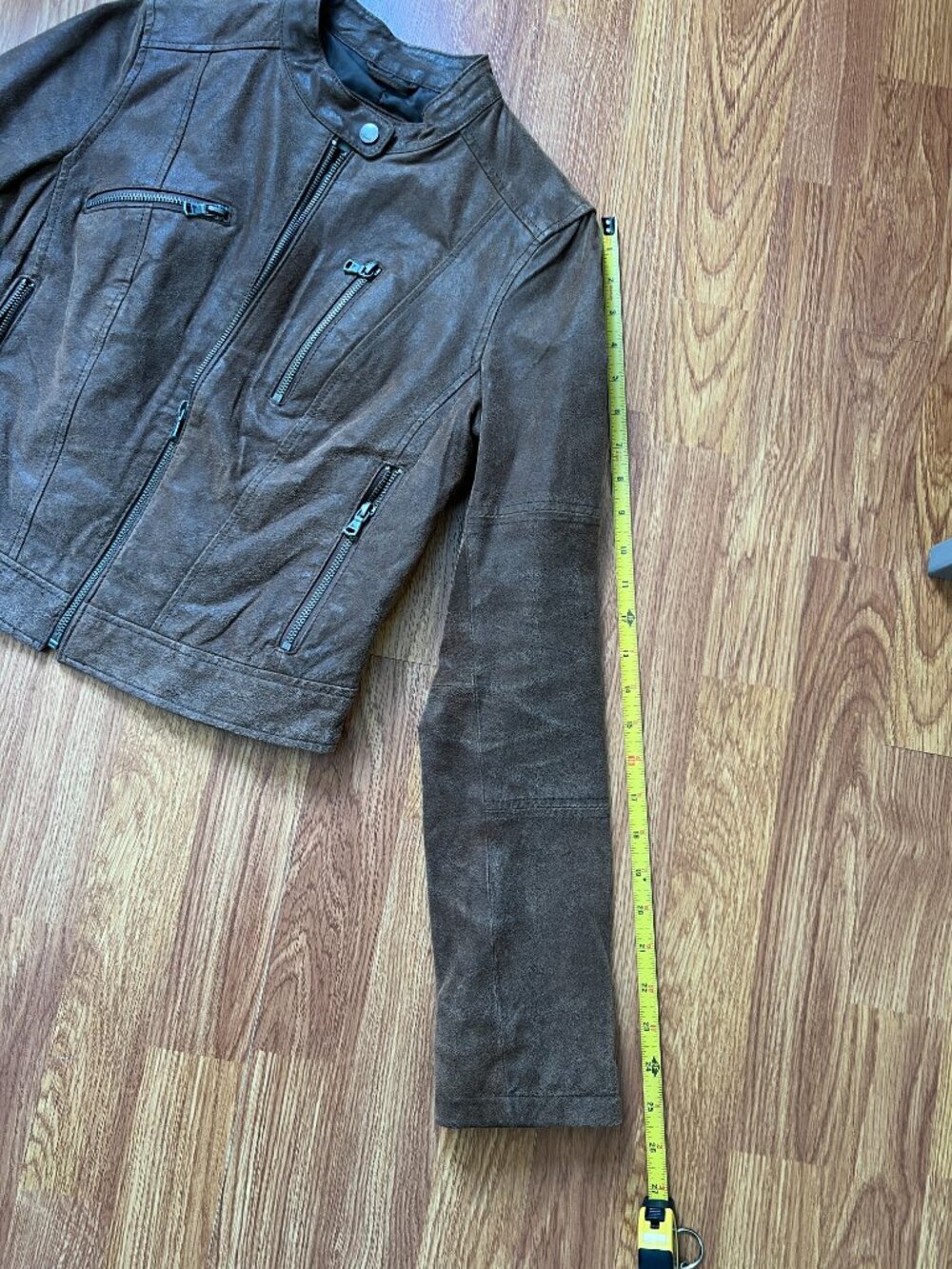 Levi's Classic Black Genuine Nubuck Leather Moto Jacket S - Picture 10 of 10